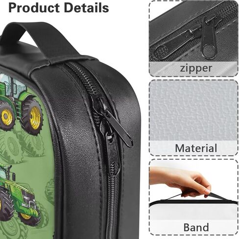 Bible Covers for Boys with Bookmark,PU Leather Bible Tote Bag for Bible, Zippered Bible Book Cover Portable Bible Bag with Inner Pocket, Bible Accessories for Gifts,Tractors Print in Saudi Arabia