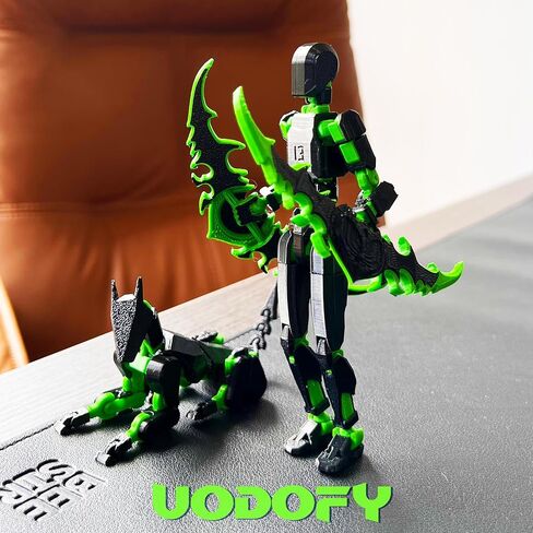 (الانتهاء من التجميع) مجموعة أرقام الإجراء T13 ، ألعاب ثلاثية الأبعاد Robo 13 Figure ، Dummy 13 Titan 13 Action Figure (Black + Orange) in Saudi Arabia