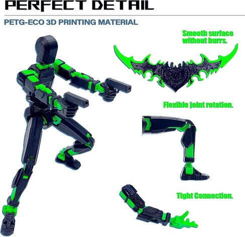 (الانتهاء من التجميع) مجموعة أرقام الإجراء T13 ، ألعاب ثلاثية الأبعاد Robo 13 Figure ، Dummy 13 Titan 13 Action Figure (Black + Orange) in Saudi Arabia