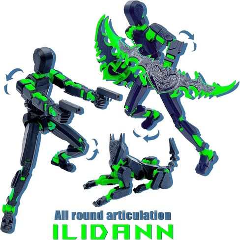 (الانتهاء من التجميع) مجموعة أرقام الإجراء T13 ، ألعاب ثلاثية الأبعاد Robo 13 Figure ، Dummy 13 Titan 13 Action Figure (Black + Orange) in Saudi Arabia