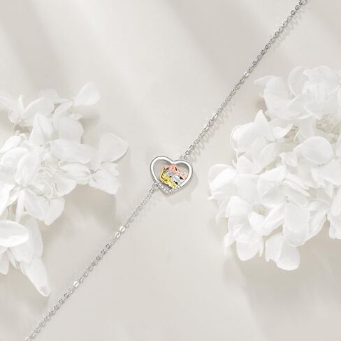 3 Sisters Bracelet 925 Sterling Silver Friendship Jewelry Birthday Gifts for Women Friends Daughter Sister in Kuwait