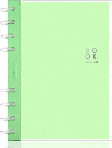 CAGIE Discbound Notebook - Customizable Notebooks 7 x 10 inch with Removable Pages 100 gsm, B5 Notebook for School with Poly Cover, 100 Pages Discbound Planner Wide Ruled, Pink in Kuwait