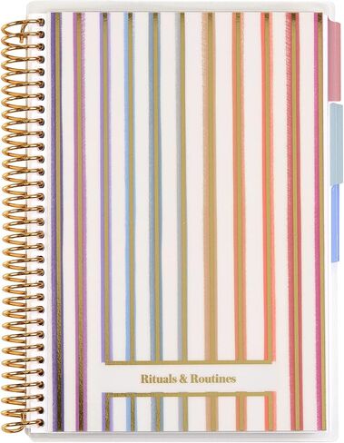 Erin Condren 7" x 9" Prompted Vision Journal - Turquoise Changeable Cover w/Platinum Coil. Vision Spreads, Lined, Dot grid, Sketchbook pages w/ 160 Pages, 80 Sheets of 80# Mohawk Paper in Saudi Arabia