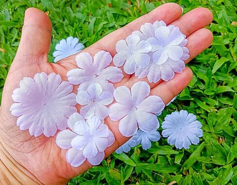 بتلات النسيج الزهور الاصطناعية لزيارة سجل القصاصات DIY Project Project Party Decoration (أبيض مختلط) in Kuwait