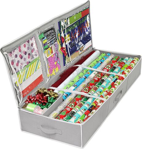 Simple Houseware Wrapping Paper Storage Container, Gray in Kuwait