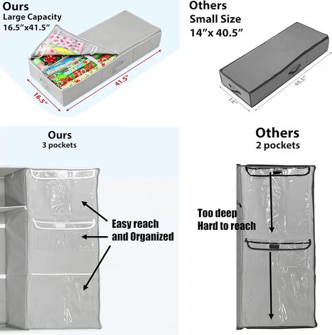 Simple Houseware Wrapping Paper Storage Container, Gray in Kuwait