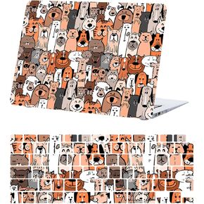 Laptop Cover Compatible with New MacBook Pro 16 inch 2021 2023 Release A2485 A2780 M1 M2 with Liquid Retina XDR Display and Touch ID, Hard Shell Protective Case & Keyboard Cover, Dogs