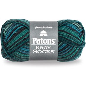 Patons Kroy Socks Yarn - (1) Gauge - 1.75 oz - Turquoise - For Crochet, Knitting & Crafting