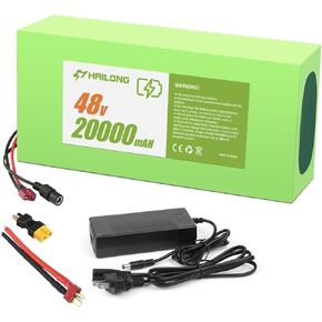 H HAILONG 36V 8Ah 288Wh Ebike Battery, Electric Bike Scooter Lithium Battery with Charger,2A Charger and BMS for 250W 350W 500W Motor(36v 8Ah)
