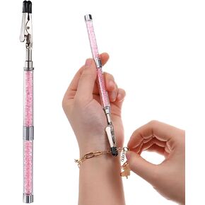 Bracelet Helper Tool to Put on Yourself Stainless Wearing Assistance Tool, Quick Release Fastening Jewelry Clasp Helpers, Bracelet Assist Tool with Non-Slip Sleeve for Bracelet, Jewelry