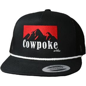 Whiskey Bent Hat Company Authentic 5-Panel Snapback Trucker Hat - Cowboy Killer 2.0 Cowpoke Embroidered Logo