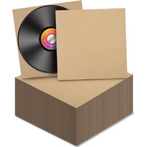 Golden State Art ، 50 حزمة 12-3/8 بوصة ملهمة من الورق المقوى ، إدراج من الورق المقوى لرسائل سجل Vinyl LP ، حماة الشحن الألبوم ، مستلزمات الحرف الفنية (1/8 "سميكة ، بنية)