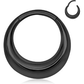BOGKU Titanium Septum Rings, Nose Rings Hoops for Women, Segment Nose Rings 16G 8mm/10mm Hypoallergenic Cartilage Conch Helix Rook Hoop Earrings