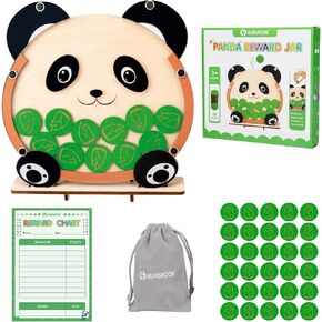 Reward Jar, Chore Chart for Kids Multiple Kids, Potty Training Chart Panda Reward Jars for Kids, Good Behavior Chart for Kids at Home, Reward Chart for Kids Toddler Boys Girls Classroom