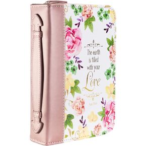 Filled with Your Love Watercolor Garden X-Large Faux Leather Bible Cover