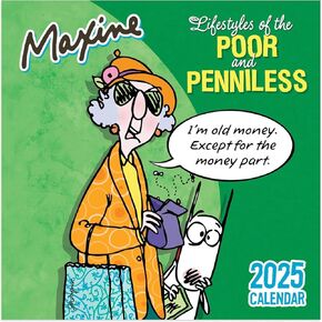 TF PUBLISHING 2025 Maxine Mini Calendar - Large Grids for Appointments and Scheduling - Vertical Monthly Wall Calendar 2025 - Home and Office Organization - Premium Thick Matte Paper - 7"x7"