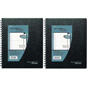 Cambridge Limited Business Notebook, 8-1/2" X 11", Hard Cover, Wirebound, Black (06100) (Fоur Расk)
