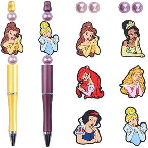 Princess Beadable Kit Kit Kit Character Assel Sets Sets Diy Making Kits Beads Pens Black Ink Ballpoint for Kids Women Women Office School Supplies in Kuwait