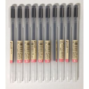 MUJI Gel Ink Ballpoint Pens 0.7mm Black color 10pcs