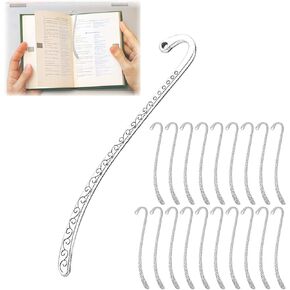 20pcs Alloy Tibetan DIY Bookmark Hooks - Retro Silver Metal Carving Antique Tibetan Silver