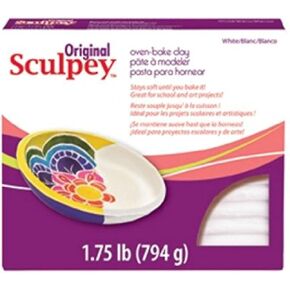 Polyform Sculpey Original Polymer Clay, 1.75-Pound, White (2-Pack)