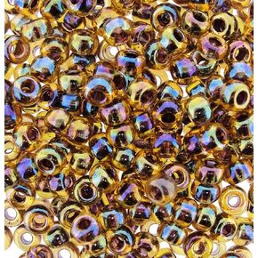 6/0 Round Berry Lined LT Topaz AB MIYUKI Seed Beads APPX 20GM Tube