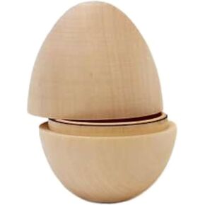 Golden Cockerel Set of 6 Blank Hollow Wooden Eggs