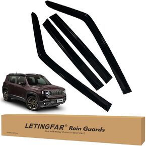 Rain Guards for Toyota RAV4 2019-2023, Tape-on Side Window Deflectors for Toyota RAV4, Window Visors for Toyota Cars, for Toyota Car Accessories 4 Rain Guards ＆ 4 Car Coasters