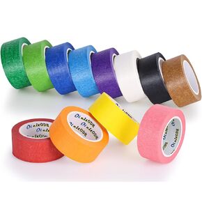 6 Rolls Yellow Painters Tape Bulk 3 inch x 60 Yards, Total 360 Yd, Painters Masking Tape No Residue Wall Painting Tape Artist Tape Trim Edge Finishing Tape for Wall Painting Decoration DIY Supplies