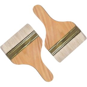 NGe 5" Wool Brush, Large Area Flat Brushes, for Paint, Chip Paint, Stains, Varnishes, Water Color and Acrylic Paint, 2 Pieces