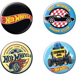 Ata-Boy Hot Wheels Set of Four 1.25" Collectable Buttons