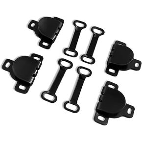 Lakesstory Sewing Hooks and Eyes Closure for Bra Trousers Skirt Dress Metal Black Hooks & Eyes Sewing DIY Craft - 4 Sets in a Pack
