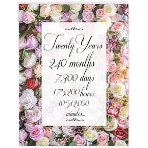 NobleWorks - 20th Work Anniversary Card Jumbo (8.5 x 11 Inch) - Big Notecard for Employee Anniversaries, 20 Years - Years at Work 20 J9140MAG-WA