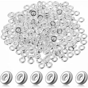 Silver Spacer Beads, 1200pcs 6mm Bead Spacers Flat Round Disc Rondelle Spacer Beads CCB Fade-Resistant Hard Suitable for DIY Craft Ornaments, Necklaces, Bracelets, Jewelry Making, Holiday Gifts