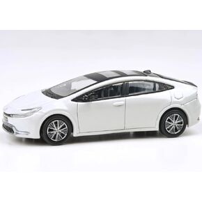 Paragon 2023 Toyota Prius Wind Chill White Metallic with Black Top and Sun Roof and Sun Roof 1/64 Diecast Model Car Models