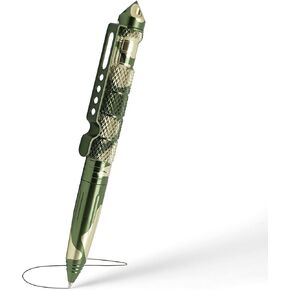 Origin-Joy 3 Pack Tactical Pens Self Defense, Military EDC Tactical Enforcement Gear, Personal Survival Cool Metal Pen Gifts for Men, Police and Army (AL01-Green Camouflage)