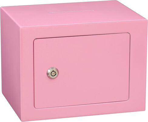 Small Safe Box 0.23Cuft Money Cash Safe Mini Lock Safe 9.05 x 6.7 x 6.7 inches Wall Safe Boxes for Home Office Hotel Coin Rooms Business Jewelry Gun (Pink) in Saudi Arabia
