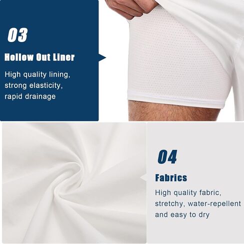 COOFANDY Men Swim Trunk with Compression Liner 2 in 1 Swimwear Bathing Suit Quick Dry Board Short in Saudi Arabia