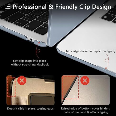 BatiAnda Matte Ultra-Thin M3 MacBook Air 15 Inc Case 2024 2023 إصدار الطراز A3114 A2941 (M2) مقاوم للبصمات ، من الملائمة الدقيقة ، مع غطاء مفتاح TPU ومحول OTG ، الفولاذ الأزرق in Kuwait