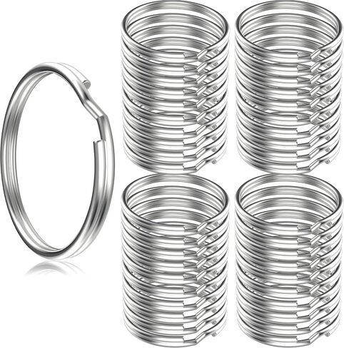 Key Rings, 3/4" 20mm Split Round Metal Silver Keyring for Home/Car/Outdoor/Arts/Lanyards/CraftsKeys/Keychain Organization (100PCS) in Saudi Arabia