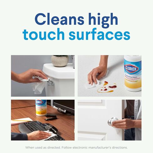 Clorox Disinfecting Wipes Value Pack, Bleach Free Cleaning Wipes, 75 Count Each, Pack of 2, Packaging May Vary in Saudi Arabia