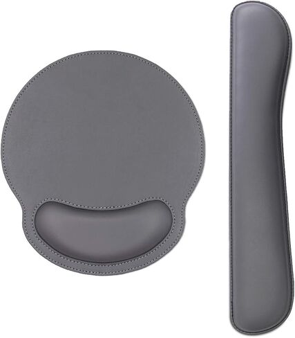 Ergonomic Mouse Pad Set Keyboard Wrist Rest Pad and Mousepads with Wrist Support,iVeze Pu Leather Memory Foam Lightweight Comfortable Mouse Pads for Home Office Efficient Working,Green in Saudi Arabia