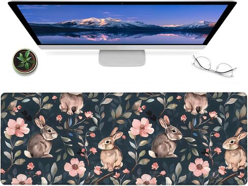 Dachshund and Floral Gaming Mouse Pad – 12x31.5in Non-Slip Rubber Desk Mat with Cute Weiner Dog Design – Large Extended Mousepad for Office Home – Deskmat Gifts for Pet Lovers Decor in Saudi Arabia