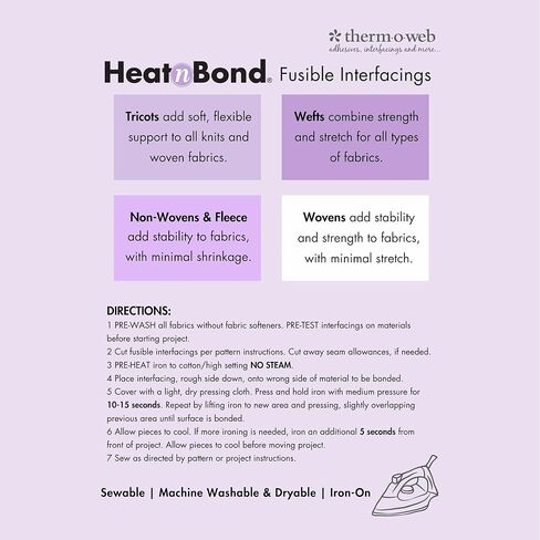 Heatnbond Fusible Feece Iron-On Interfacing ، 20 Inted × 1 ياردة ، أبيض in Kuwait