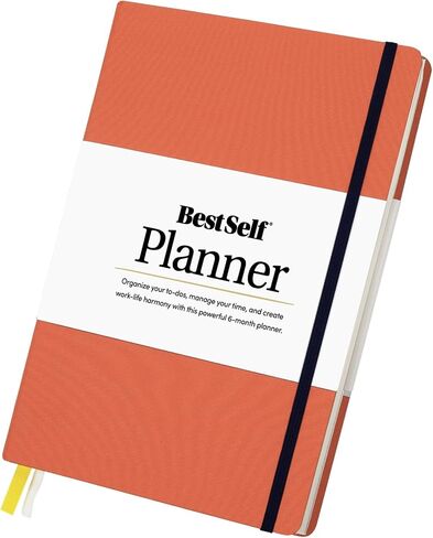 BestSelf Daily Planer - 6-Month Undated Planner Notebook for Organization and Planning; Ideal Planner for Students, Schools, Colleges, and Working Professionals (Coral) in Saudi Arabia
