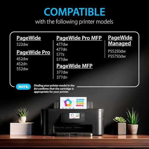 Smart Ink Compatible Ink Cartridge Replacement for HP 972X 972 X (2 Black Pack) to use with PageWide Pro 477dw 577dw 452dw 477dn 452dn 577z 552dw P55250dw Printers in Saudi Arabia