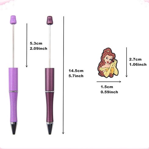 Princess Beadable Kit Kit Kit Character Assel Sets Sets Diy Making Kits Beads Pens Black Ink Ballpoint for Kids Women Women Office School Supplies in Kuwait
