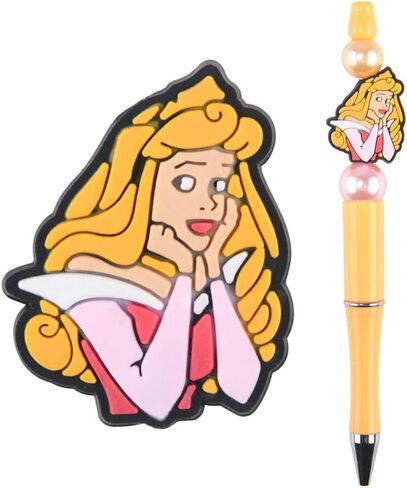 Princess Beadable Kit Kit Kit Character Assel Sets Sets Diy Making Kits Beads Pens Black Ink Ballpoint for Kids Women Women Office School Supplies in Kuwait