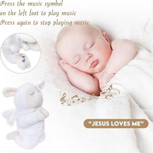 بلدي أولي سليبي ملاك لامب 9 "أفخم الأغنام محشو الحيوانات يلعب يسوع يحبني لينة لعبة أفضل أصدقاء نوم قبل الأطفال للأطفال الفتيات الفتيات in Kuwait