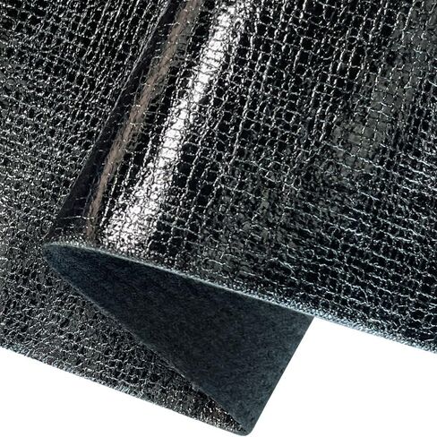 Oneart | جلد فو من الفضة المعدنية الناعمة من جلد فو ، 12 "× 54" نسيج جلد فينيل رقيقة من أجل إكسسوارات ملابس الأزياء in Kuwait